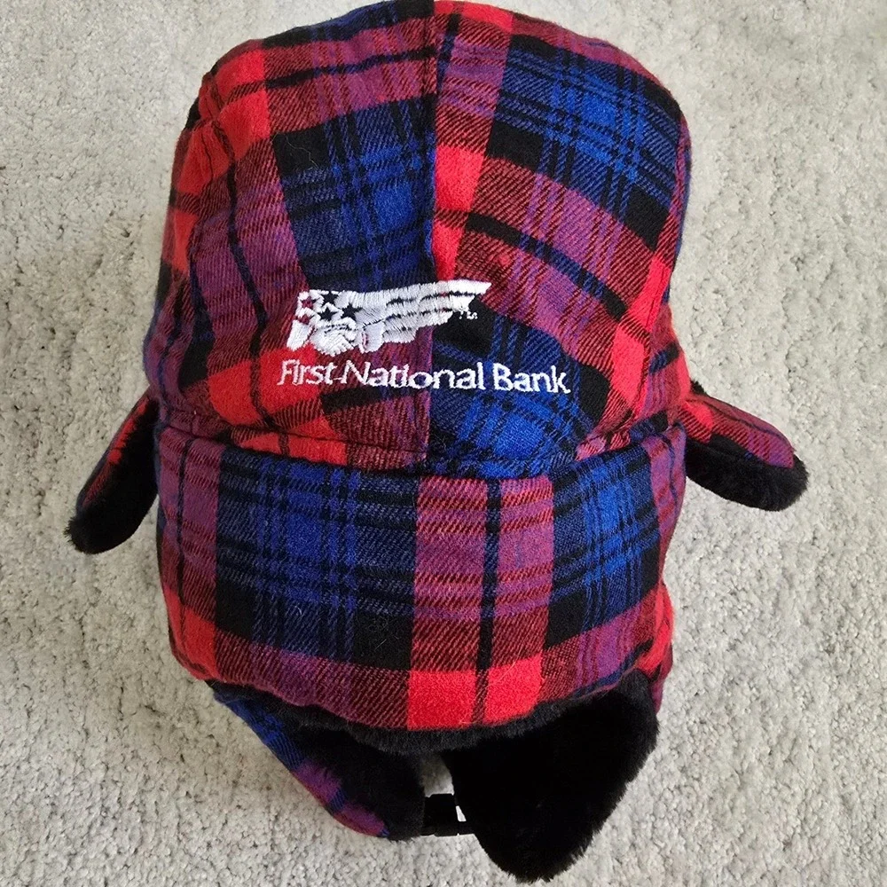 Harrisburg Senators Plaid Trapper Hat Faux Fur Earflap‎ One Size Ushanka